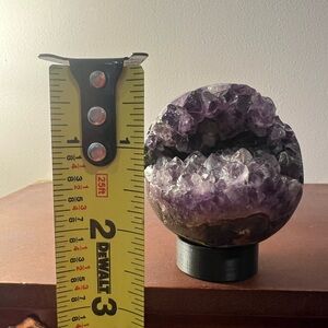 Amethyst Geode Sphere on Stand